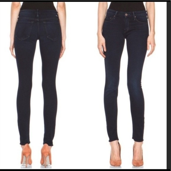MOTHER The Looker Skinny Jeans in Midnight 26 - Picture 1 of 9